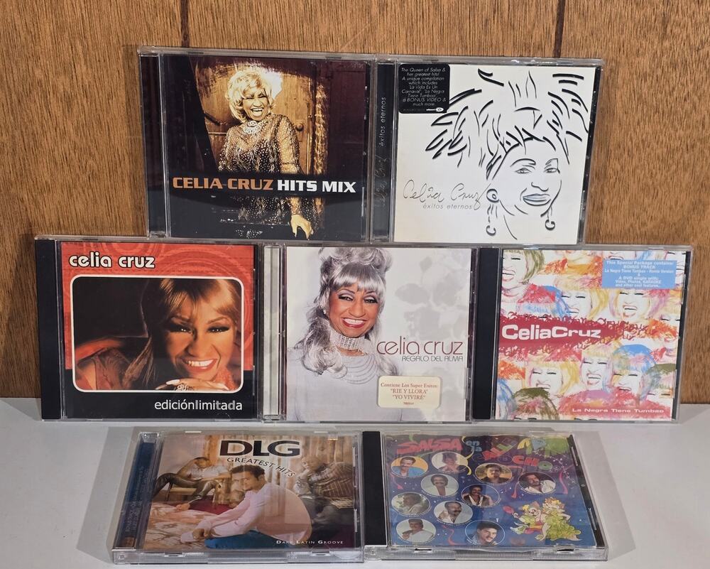 Latin Salsa CD Lot 7 Discs Celia Cruz DLG Greatest Hits Calle Ocho